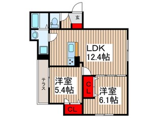 グラナーデ南花畑の物件間取画像